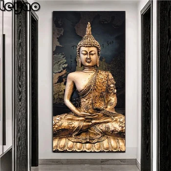 Religioosne Buddha Diy Diamond Maali Ristpistes Portree Mosaiik Täielik Teemant Tikandid Ruut, Ring Rhinestone Tikandid