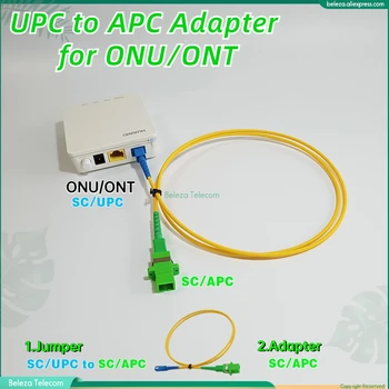 1/5tk KS UPC - APC adapter kaabel ONU ONT NU ühendus Universaalse SC/UPC SC/APC 0,5 m Jumper APC Adapter Sobiks