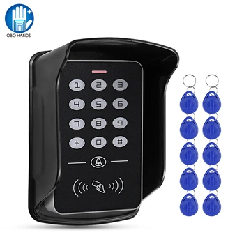 Standalone 125KHz RFID Klaviatuuri Access Control-Klaviatuur Veekindel Kate Töötleja 10tk Keyfobs Ukse Access Control Süsteem