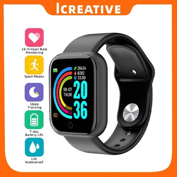 IcreativeY68 Mees Naine Smart Watch Bluetooth-ühilduva Tracker Sport D20 Kellad Südame Löögisageduse Monitor Smartwatch Android ja IOS