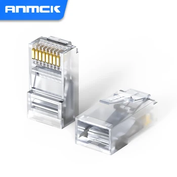 Anmck CAT6 UTP 50U RJ45 Modular Plug Pistik 8P8C Press Lõpus 10/1000Mbps Etherneti Kaabel Etherneti Pesa