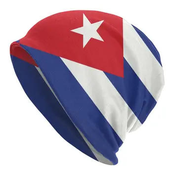 Streetwear Talvel Soe Naiste, Meeste, Koo Mütsid Täiskasvanud Unisex Kuuba Lipu Skullies Beanies Mütsid Kuuba Patriootliku Kapoti Mütsid 0