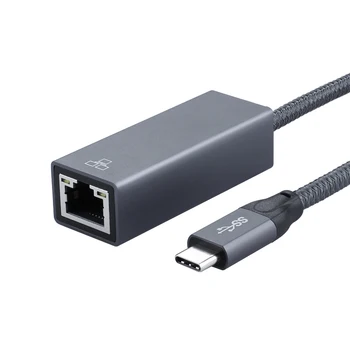 USB-C Ethernet Adapteri Tüüp C-RJ45 Gigabit Ethernet Adapter Kaabel Konverter-USB-C-RJ45 LAN Võrgu Kaart Arvutis