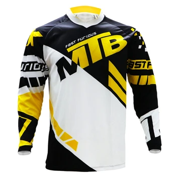 Moto Jalgratta Jersey Pikad Varrukad Jalgrattasõit Enduro Mtb Särk Allamäge T-särk Camiseta Motocross Mx Mountain Bike Riided Fox Mtb 0