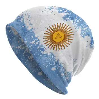 Argentina Lipu Jalgpall Diego Number 10 Üpp Mood Mehed, Naised Street Skullies Beanies Müts Kevad Sooja Kahesuguse kasutusega Mütsi Kootud Müts