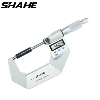 SHAHE IP65 Digitaalne Elektrooniline Väljaspool Mikromeeter 0-25/25-50/50-75 /75-100 mm Digitaalne Mikromeeter 0.001 mm