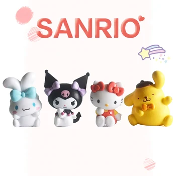 Kawaii Sanrio Hello Kittys Väike Ornament Anime Kuromi Cinnamoroll Tutt Puriin Cartoon Armas Töölaua Kaunistus Mänguasi Tüdrukud
