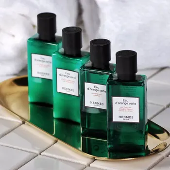Luksuslik Disain Hermes 40ml Šampoon, dušigeel Vedelik Kauakestev Body Wash Lõhnaainete Toitev Hooldus Vann Emulsioon Hotel Mugavuste 0