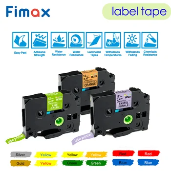 Fimax 1 tk ühildub Vend-Zi-211 Tze611-zi-111 P-touch Label Lindi 6mm Must Valgel Brother P-touch Printer