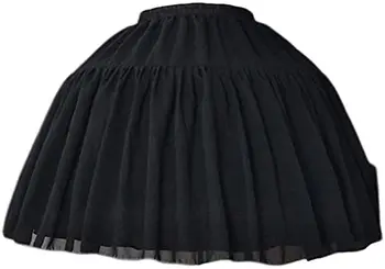 Naised, Tüdrukud Crinoline Petticoat 2 Kõvadele Sifonki Seelik Pall Kleit Lühike Poole Tõsta Underskirt jaoks Lolita Cosplay