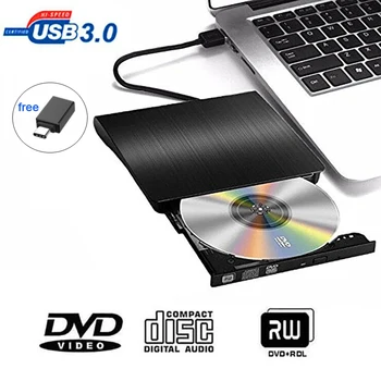 USB 3.0, DVD-RW Väline Optiline seade Slim CD-ROM Lugeja DVD-RW-Kirjutaja, CD-Kirjutaja jaoks, Lauaarvuti, Sülearvuti, Tahvelarvuti DVD-Mängija