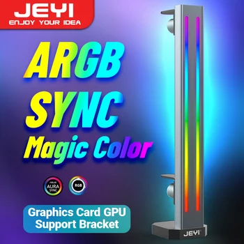 JEYI RGB GPU Graafika Kaardi Kandur Alumiinium Video Kaardi Hoidik sisse-Ehitatud 5V ARGB SYNC Lamp, Reguleeritava Kõrgusega