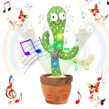 Laadimine USB Tantsu Cactus Korda Rääkinud Mänguasi Elektroonilise Raputada, Pehme -, Plüüš-Nukk Kingitus Varase Hariduse eest, Lapsed, Beebi Sünnipäeva