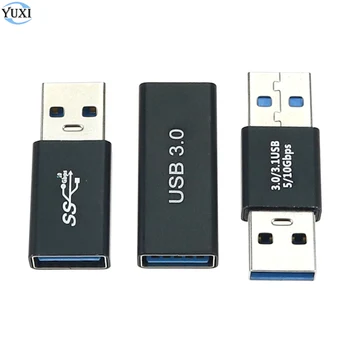 YuXi 1tk USB 3.0 Type A Male to Female Connector Pistik Adapter USB3.0 dual Mees / Naine Koppel Adapter Connector