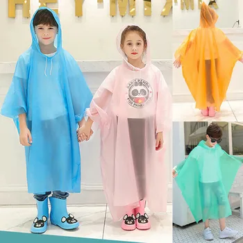 Laste Poiss, Tüdruk Rainwear Tuulekindel Kapuutsiga Vihma Mantel Outwear Pontšo Vihmamantel Katta Kuni Lapsed 100 Kõrgus 160cm