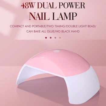 48W Võimsust Nail Art Lamp LED UV Küünelakk Kuivatamiseks Kuivati Kiire-Kuiv, Kerge, Kaasaskantav USB Valgusravi Masin Kodus Salong