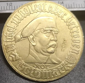 1923-Saksa Notgeld(Westfalen) 1 Goldmark-Bielefeld (Stadt,Westfalen) Kuld Mündi Koopia