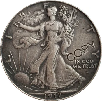 1917,P D S Kõnnib Vabaduse Poole Dollari KOOPIA MÜNDID