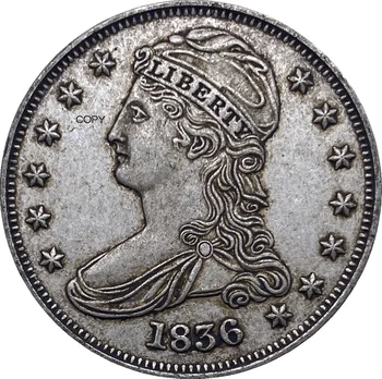 Ameerika Ühendriigid Mündi 1836 50 Senti Sokliga Rind Poole Dollari Mündi Cupronickel Pinnatud Hõbe Mündi Koopia