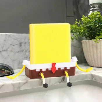 Cartoon Sponge Omanik Köök Leibkonna Korraldaja Säilitamise Nõud Äravoolu Hammas Romaan Kodu Aksessuaarid Köögis Plaadid Korraldaja