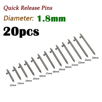20pcs Quick Release Pin-1.8 Pepair Tools&Kits Kella Rihm Kevadel Baar 12 13 14 15 16 17 18 19 20 22 23 24mm Pikkus Läbimõõt 1,8 mm 0