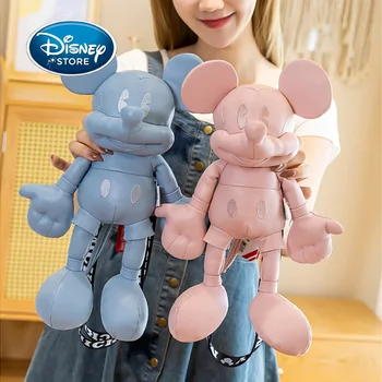 Disney Seljakott Miki Nukk 30CM Naiste Õla Messenger Kotid PU Nahk Miki Hiir Mannekeeni Tüdruk Mini Võimsuse Müntide Ladustamise Kott