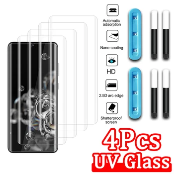 4tk UV-Karastatud Klaasist Samsung Galaxy S21 S22 S20 S10 S9 S8 Screen Protector Note20 Note10 S 22 Ultra 21 Lisa 20 10 9 8 Plus