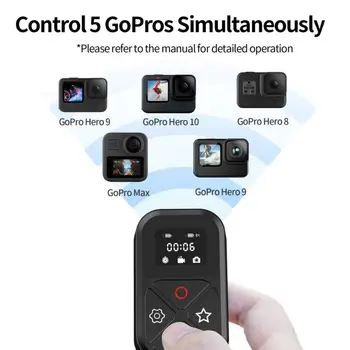 Kaugjuhtimispult GoPro Hero 10 9 8 80 MILJONIT Wifi Bluetooth Ekraan Set Shortcut Key Sport Selfie Kinni kaugel GoPro Max