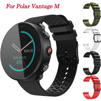 Ametlik Silikoon Käevõru Polar Vantage M Hingav Smart Watch Randme Bänd Asendaja Polar VantageM Watchband Rihm