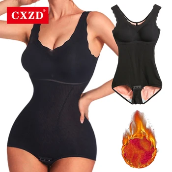 CXZD Salenemisele Bodysuit Naiste One-Piece Shapewear Talve Velvet Termilise Korsett Body Shape Modelleerimine Aluspesu Kõtu Kontrolli