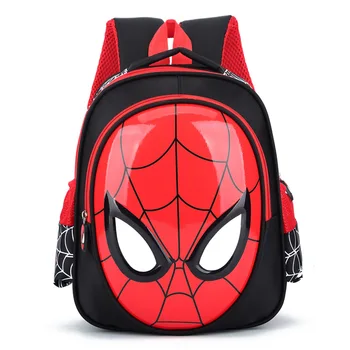 Uus Disney cartoon lasteaed koolikott lapse poiss ja mõõna 3-6-aastane poiss, armas laps spiderman laste koolikotti reisi seljakott