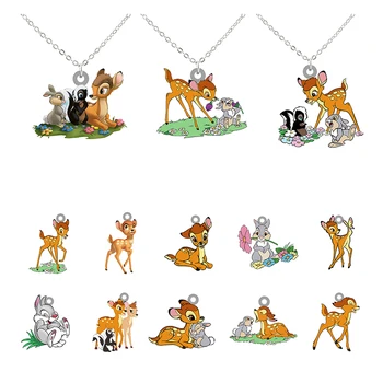 Disney Bambi Pikk Kett Kaelakee Lihtne Loominguline Mood Akrüül Kaelakee Võlu Õpilane Cartoon Animatsioon Kaelakee