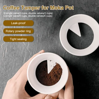 85MM 90MM Kohvi Tamper jaoks Moka Pot Pöörlevad Pulbri Manustamist Ringi Kohvi Edasimüüja Leveler Espresso Vahendid