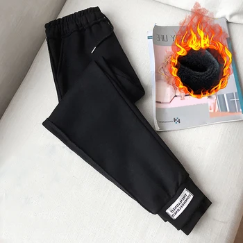 Naiste püksid Must sörkimine püksid kottis hall vabaaja spordikotti street fashion töötab sügisel/talvel paksude naiste püksid