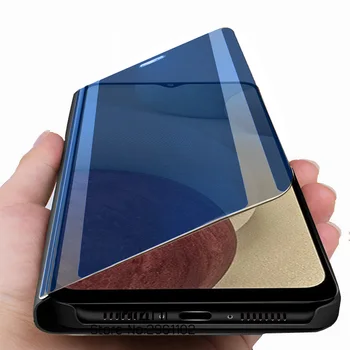 Samsung a12 juhul, Smart mirror flip case for samsung galaxy a12 12 12a a125f samsun magnet stand kate coque