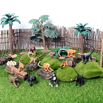 12tk Ahvid Metsloomade mudelid Arvandmed Baboon,Orangutang,Gorilla,Mandrill,Kaputsiini Kogumise Kääbus Haridus Mänguasjad