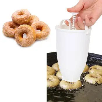 Donut Hallituse Lihtne, Kiire Kaasaskantav Donut Tegija Käsitsi Vahvel Dispenser Sõõriku Masina Araabia Vahvel Plastikust Kerge Deep Fry