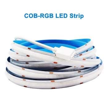 COB RGB LED Valgus 4Pin Kõrge Tihedusega Paindlik Lineaarne Juhitava Peksmine Kiirust Saab Lõigata 10MM Laius 756/576Pixels/M DC12-24V