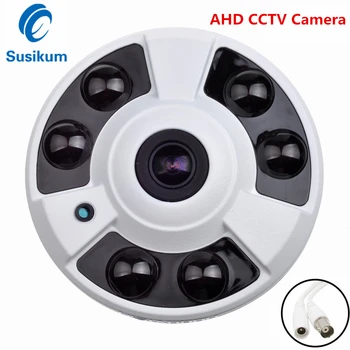 180 Kraadi AHD CCTV Camera Dome 6tk Array led 1,7 mm Fisheye Objektiiv Home Security 5MP Kaamera Öise Nägemise