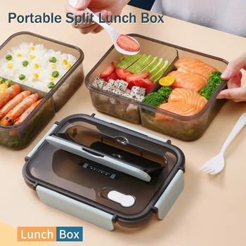 Bento Box Roostevabast Terasest Lunch Box Lapsele Lekkekindlad Microwavable Vältida Lõhn Kooli Bento Box Koos Kahvli, Lusika Bento Lõuna-Box 0