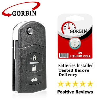 GORBIN 2 3-Nupp Auto Serveri Võti Mazda 3 BK-Seeria 2 2006-2009, BT50 2006 Visteon Klapp Auto Võti 433Mhz 4D63 Kiip 41781