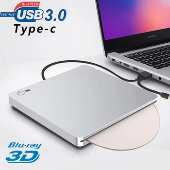 Väline Blu-ray Drive USB3.0&Type C BD-RDL DVD-RW CD-Kirjutaja Blu-ray Combo Diktofon Mängida 3D-Videoid Ühe Puudutusega Pop-up jaoks Töölaual 0