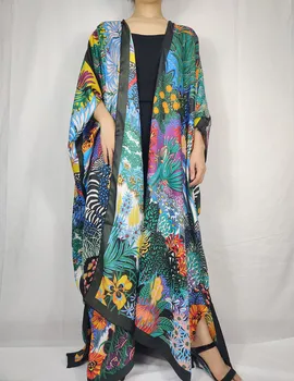 Suvel 2021 Beach Supelrõivad Õie trükitud Ameerika Naiste Kimono Traditsiooniline Lähis-Ida Moslemi Naiste Kleit Riided