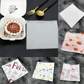 50tk Armas Bento Cake Box-Padi Paber söögi Paber Burger Kook Õli-Tõend, Pakkepaber Küpsetamine vahend Paber Köök Tarvikud