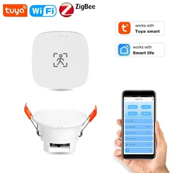 Tuya Zigbee Inimeste Kohaloleku Andur Millimeeter Laine Radar Wifi PIR Avastamise Helendus Kaugus Anduri Jaoks Smart Home Decor