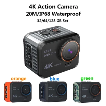 4K Ultra HD Mini Action Kaamera Veekindel 10m 4k Spordi Kaamera Kriips Cam Video Kaamera Action Kaamera 4K Action Cam Koos TF