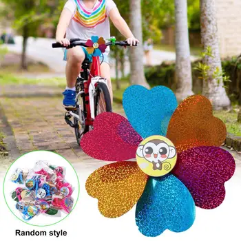 Bike Tuuleveski mänguasi Cartoon Värviline Plastikust Lenkstangi Tiiviku Poisid Tüdrukud PVC Tuuleveski Värvikas Roller Jalgratta Mänguasjad