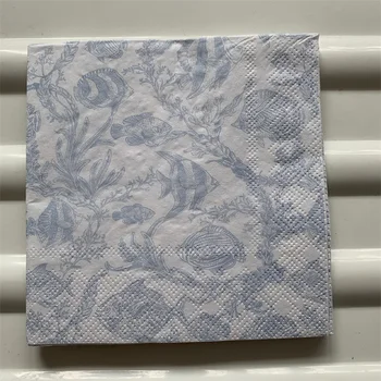 25cm decoupage pulm salvrätikud paberist salvrätikud armas kudede sinine ankur krabi laste sünnipäeva-ja tütarettevõtjate pool rätik decor