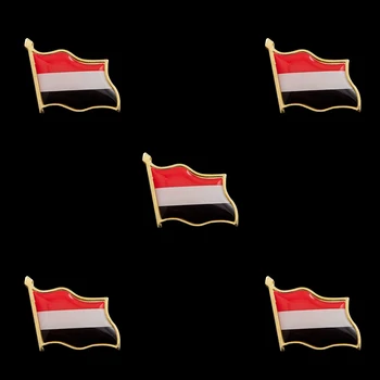 5TK Jeemeni Vabariigi Lipu Sõrmed Metallist Riikide Lipu Pin Viipab Badge)