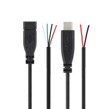 USB-Tüüp C-2 Pin-4pins Mees /Naine, et Avada End Ühe Kaabli Ots USB Type C 2 Core 4 Core Laadimise Kaabel